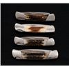 Image 4 : Lot of 4 Stag-Handled Buck Knives