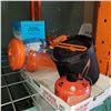 Image 1 : CAMP POT AND BOWLS, AND WATER PUMP AND DRINK DISPENSER