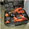 Image 1 : BLACK AND DECKER FIRE STORM CORDLESS TOOL SET, SKILSAW, SAWZALL, AND DRILL