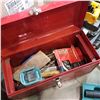 Image 2 : MAKITA ELECTRIC DRILL, DEWALT AND CRAFTSMAN CORDLESS DRILLS, AND TOOL BOX W/ CONTENTS