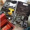 Image 3 : MAKITA ELECTRIC DRILL, DEWALT AND CRAFTSMAN CORDLESS DRILLS, AND TOOL BOX W/ CONTENTS