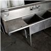 Image 3 : STAINLESS DOUBLE SINK WORK TABLE
