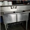 Image 4 : STAINLESS DOUBLE SINK WORK TABLE