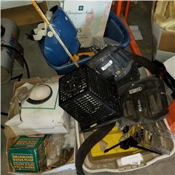 2 TOTES AND BOX OF MOSQUITO TRAP