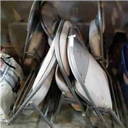 6 FOLDING INTER LOCKING CHAIRS
