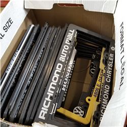 LOT OF LICENSE PLATE FRAMES