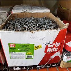 2 BOXES OF 2-1/2" GALVANIZED SPIRAL NAILS 22KG EACH