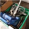 Image 2 : GREEN CRATE SHOP SUPPLIES, COE LONG, OIL CANS, SMALL VACUUM, ETC