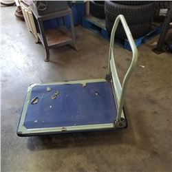 BLUE 4-WHEEL FOLDIND CART W/ HANDLE