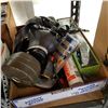 Image 1 : 2 GAS MASKS, UMBRELLA, AND TOOLS