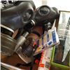 Image 2 : 2 GAS MASKS, UMBRELLA, AND TOOLS