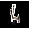 Image 2 : 1.05 ctw Sapphire And Diamond Pendant - 14KT White Gold
