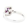 Image 3 : 1.36 ctw Purple Sapphire And Diamond Ring - 14KT White Gold