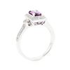 Image 4 : 1.36 ctw Purple Sapphire And Diamond Ring - 14KT White Gold