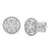 Image 1 : 18k White Gold 0.90CTW Diamond Earrings, (SI1-SI2/G-H)