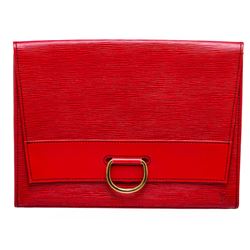 Louis Vuitton Red Epi Leather Lena Clutch Bag