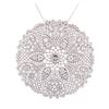Image 1 : 6.98 ctw Diamond Pendant And Chain - 14KT White Gold
