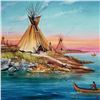 Image 2 : "Tipi Territory" Limited Edition Giclee on Canvas by Martin Katon, Numbered and Hand Signed with Cer