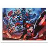 Image 1 : "Siege #3" Limited Edition Giclee on Canvas by Oliver Coipel and Marvel Comics. Numbered and Hand Si