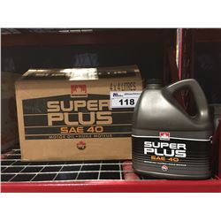 4 X 4L CONTAINERS OF SUPER PLUS SAE40 MOTOR OIL