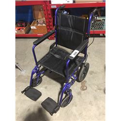 INVACARE LIGHT WEIGHT TRANSPORT WHEEL CHAIR