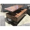 Image 1 : CONTEMPORARY LIFT TOP COFFEE TABLE WITH UNDER TOP STORAGE
