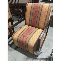 CONTEMPORARY EARTH TONE UPHOLSTERED ACCENT CHAIR - B