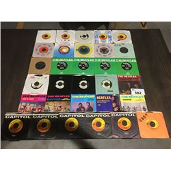 GROUP OF 40 BEATLES 45'S RECORDS