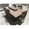 Image 1 : DRIFT OAK DINING TABLE WITH 2 LEAVES & 6 CHAIRS