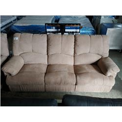 BEIGE RECLINING SOFA AND LOVESEAT SET