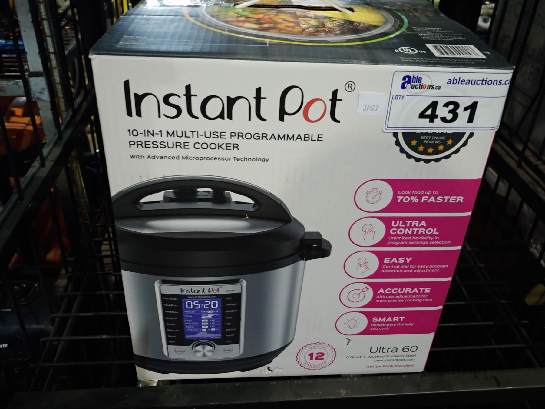 INSTANT  POT  10 IN 1 ULTRA  60  MULTI USE PRESSURE COOKER AND   INSTANT  POT  10 IN 1 ULTRA  60  MULTI USE PRESSURE COOKER AND