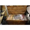 Image 2 : WOOD CHEST WITH CONTENTS