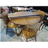 Image 1 : DINING TABLE WITH 4 CHAIRS AND 2 LEAVES