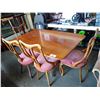 Image 1 : ANTIQUE DINING TABLE WITH 4 CHAIRS