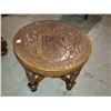 Image 2 : 3 PIECE PERUVIAN LEATHER TOOLED COFFEE TABLE SET, CIRCA 1940S