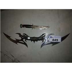 KIT RAE STAINLESS STEEL FANTASY SWORD AND DAGGER