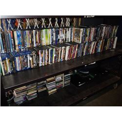 HUGE SHELF OF BLURAYS, DVDS, TV SHOWS AND MORE