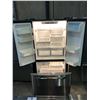 Image 2 : SCRATCH & DENT GE PROFILE STAINLESS AND BLACK FRENCH DOOR FRIDGE WITH ROLL OUT FREEZER