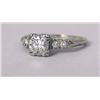 Image 1 : A 14K WHITE GOLD AND DIAMOND ENGAGEMENT RING