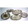 Image 1 : FIVE SILVER PLATED OVAL TRAYS All with gadrooned 