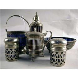 A WEBSTER STERLING SILVER MUFFINEER Together with