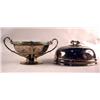 Image 1 : TWO SILVER PLATED DOMED PLATTER COVERS AND A REVO