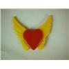 Image 1 : A BAKELITE YELLOW BUTTERFLY BROOCH, set with red 