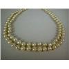 Image 1 : DOUBLE STRAND CULTURED PEARL NECKLACE, filigree s