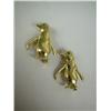 Image 1 : A PAIR OF YELLOW GOLD PENGUIN BROOCHES, each with