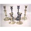 Image 1 : THREE PAIRS OF SILVER PLATE CANDLESTICKS Together