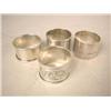 Image 1 : NINE SILVER NAPKIN RINGS Some hallmarked, apx. 7 