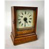 Image 1 : A REGENCY THISTLE-INLAID FRUITWOOD MANTLE CLOCK W