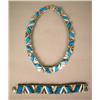 Image 1 : A MEXICAN STERLING SILVER AND TURQUOISE NECKLACE 