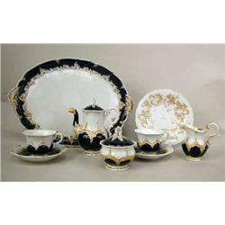 A PARTIAL MEISSEN TEA SERVICE